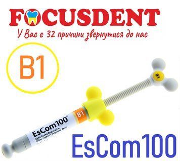 ЕсКом B1, (EsCom100 B1 refill) 4г. світлотверднучий наногібридний композит SPIDENT 1828226426 фото
