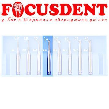 Бор твердосплавний для препарування, кулястий Azdent RA-4, &Oslash;1.4, 22.5mm. (D306-E) D306-E фото
