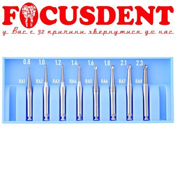 Бор твердосплавный для препарирования, шаровидный Azdent RA-6, &Oslash;1.8, 22.5mm. (D308-E) D308-E фото