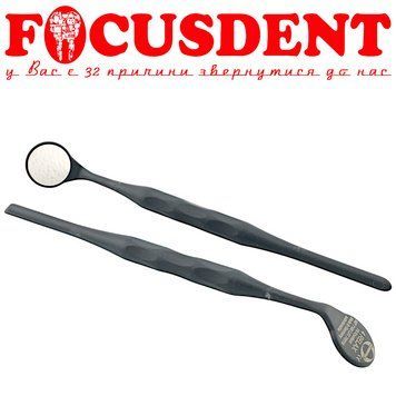 Дзеркало стоматологічне Relax FS Rhodium Anthracite #4 22mm (Ханенкрат РЕЛАКС ФС#4 с ручкою Антрацит) 1533510158 фото