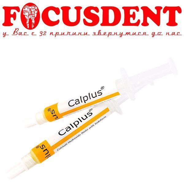 Calplus - паста гідроксиду кальцію з йодоформом шприц 2г + 5насадок 2772448143 фото