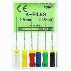 K-ФАЙЛ (K-Files), Mani -№0.8;№10;№15;№20;№25;№15-40 эдодонтический инструмент 365852860 фото