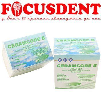 Ceramcore B Universal Yellow (PSP Dental) 30г. универсальньій стеклоиономерный цемент 2572604356 фото
