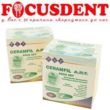 CERAMFIL ART 30гр.+9мл.+ аксессуары стеклоиономерный цемент (PSP Dental) 2572691701 фото
