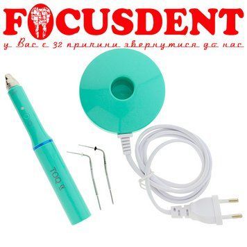 Обтуратор для гутаперчі Obturation Pen (Термоплагер для розігріву гутаперчи) JR-1 зелений + 2 насадки (жовта FM та біла F) 1884529652 фото