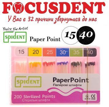 Паперові штифти (Paperpoints), 200шт. конус.02 від 10 до 80 772814304 фото