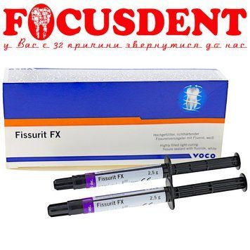 FISSURIT FX, Фісурит, світлозатверджуваний герметик для запечатування фісур, 1 шпр. х 2.5гр. 1080145002 фото