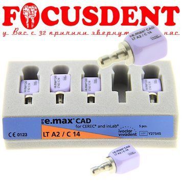 Блоки IPS e.max CAD CEREC, LT A2, C14/5 2237310127 фото