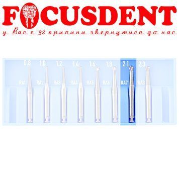 Бор твердосплавний для препарування, кулястий Azdent RA-7, &Oslash;2.1, 22.5mm. (D309-E) D309-E фото