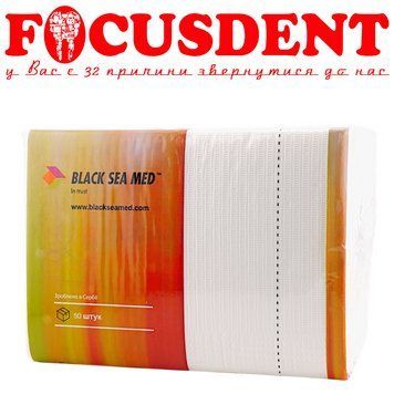 Серветки (нагрудники) стоматологічні BLACKSEAMED білі 50шт 2760107867 фото